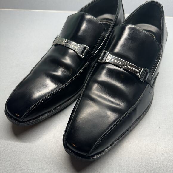 Stacy Adams Men's Loafer Adrian Size 11M Slip-On Bike Toe Bit Leather Suave - Picture 3 of 16